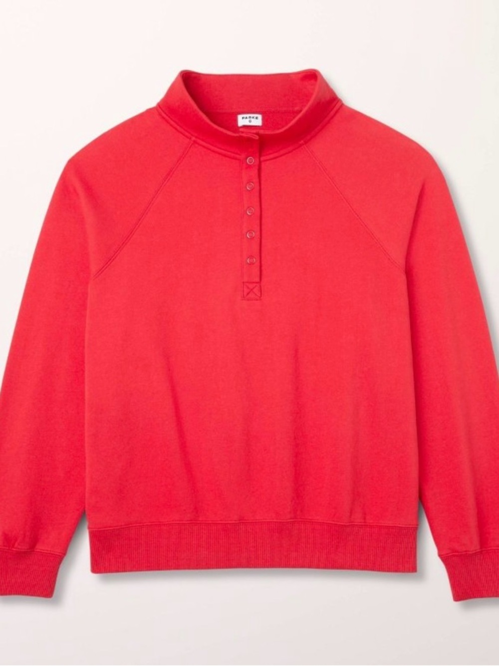Women's Snap Mockneck Popover
Sweatshirt - Parke x Target Red L/XL